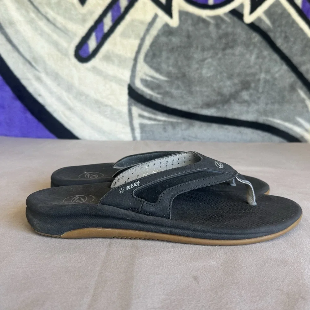Size 10 - Reef Men's Flex‎ Sandal Black Silver